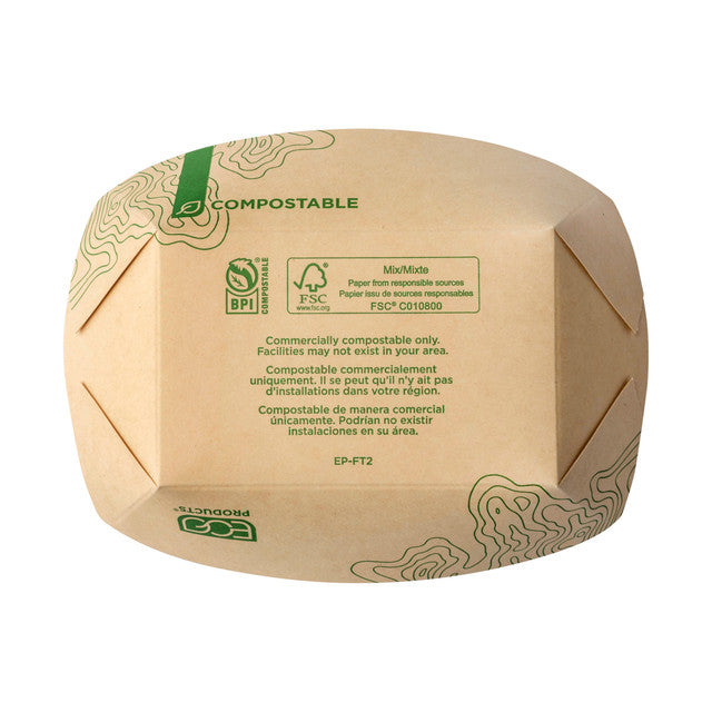 Eco-Products GreenStripe Compostable 2lb Food Tray (QTY 1000), SKU EP-FT2