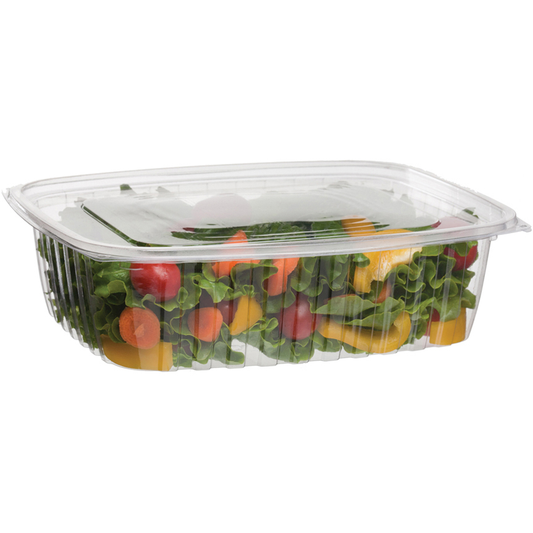 Eco-Products GreenStripe Renewable & Compostable Rectangular Deli Container, 48 oz, PLA-Lined (QTY 200), SKU EP-RC48