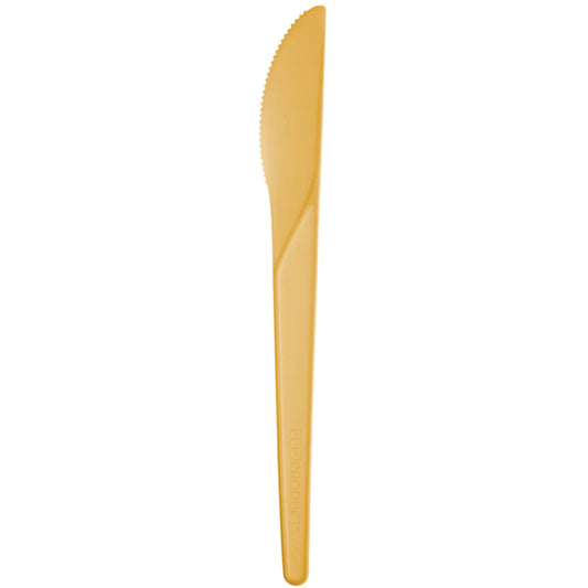 Eco-Products Plantware Renewable & Compostable Knife, 6 in, Yellow (QTY 1000), SKU EP-S011Y
