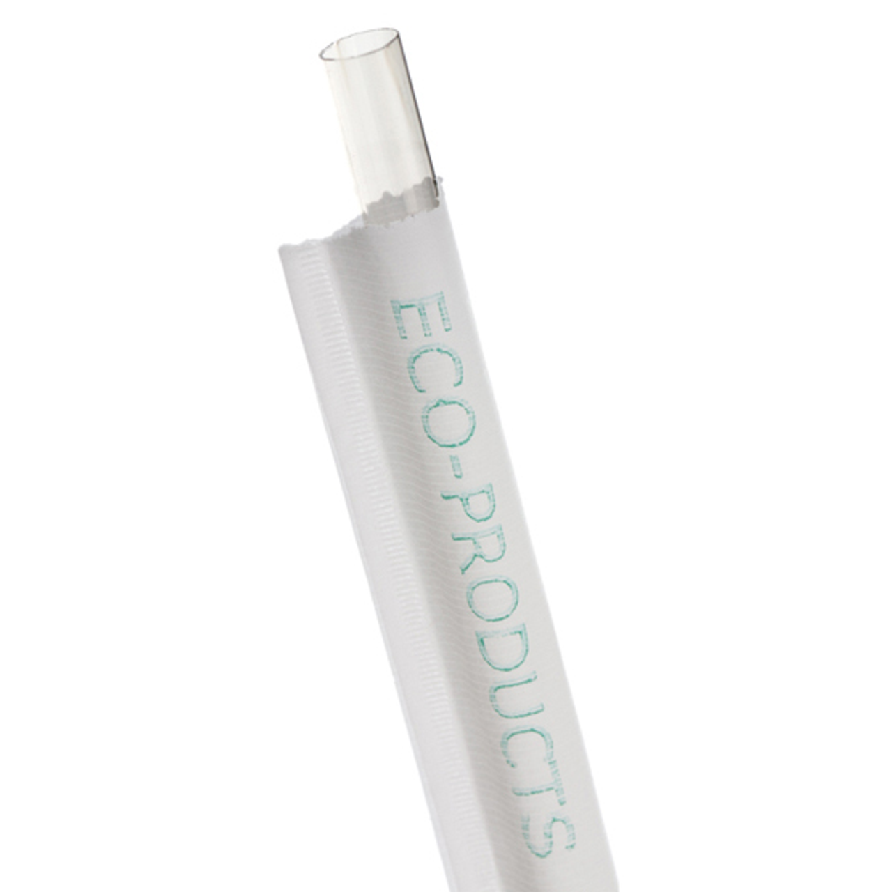 Eco-Products GreenStripe 9.5in Compostable Clear Wrapped Straws (QTY 4800), SKU EP-ST990