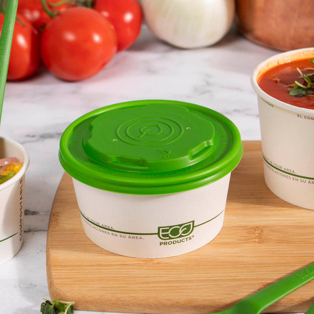 Eco-Products GreenStripe Renewable & Compostable Food Container, 12oz (QTY 500), SKU EP-BSC12-GS