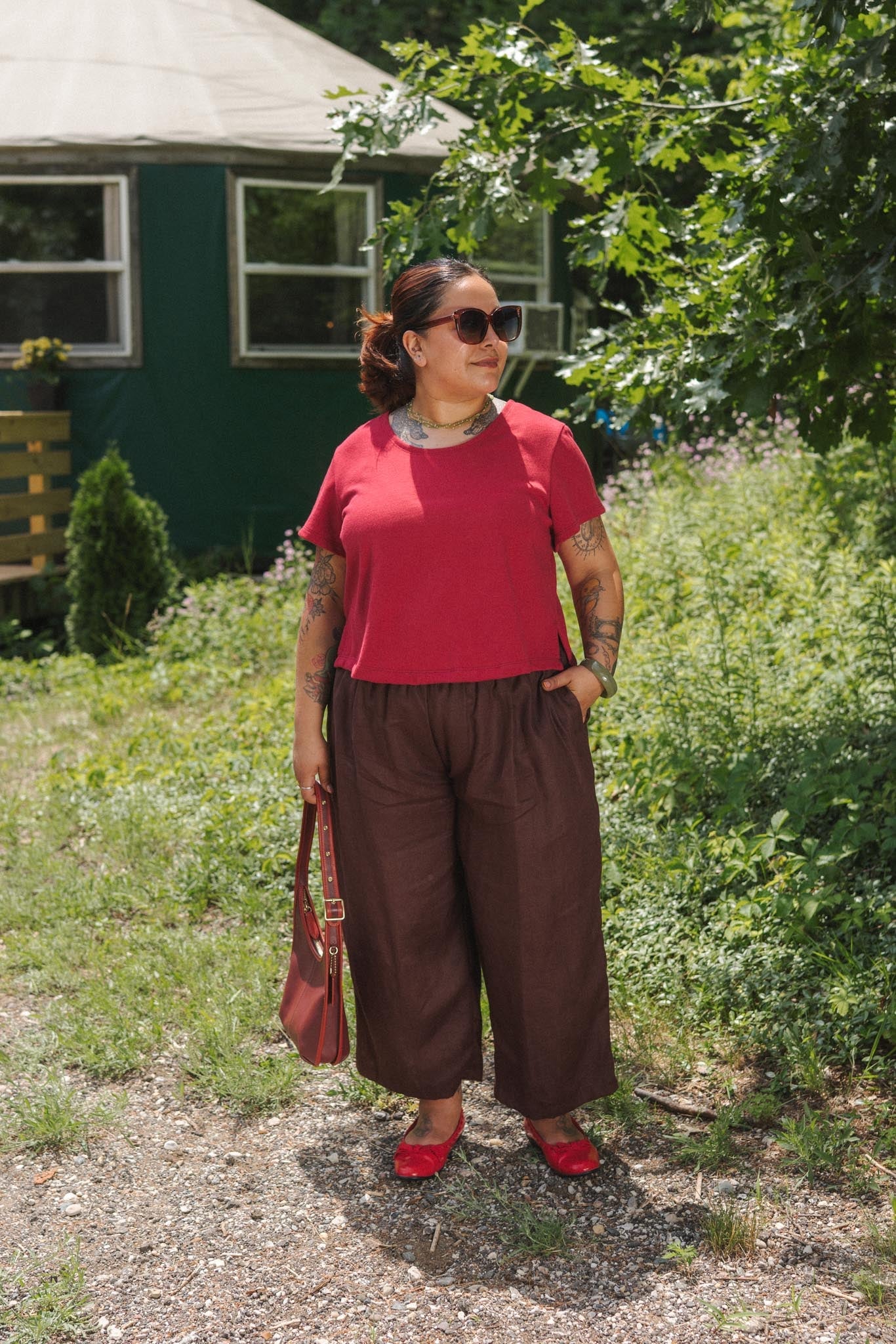 Weekend Pants (Updated) in Mulberry