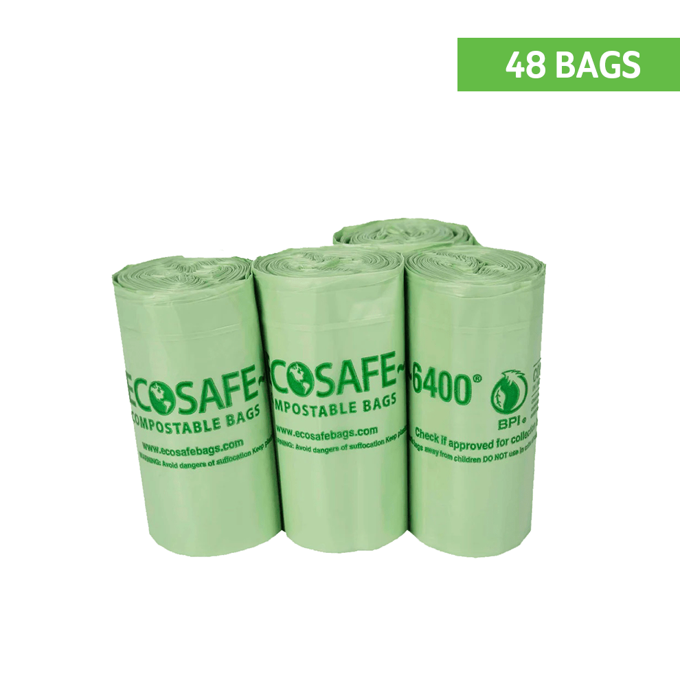 EcoSafe 7 Gallon Compostable Bag Liners - 18 x 25" (4-Roll Pack, QTY:48) - Osadia Concept Store