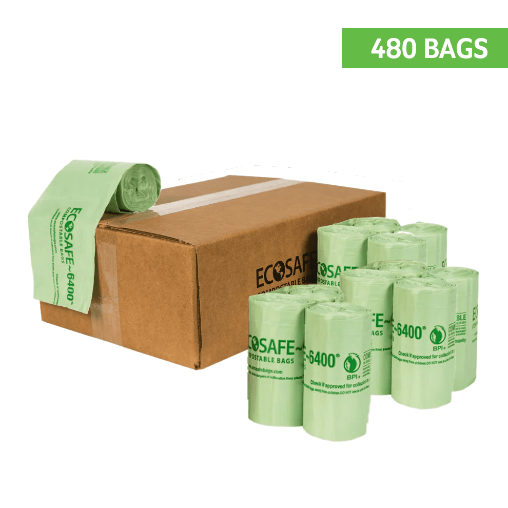 EcoSafe Zero Waste Compostable Bags 7 Gallon, 18 x 25 in, SKU HB1825-6 - Osadia Concept Store