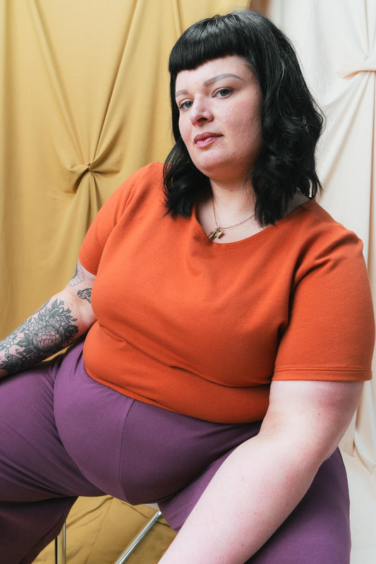 Eden Crop Tee in Persimmon