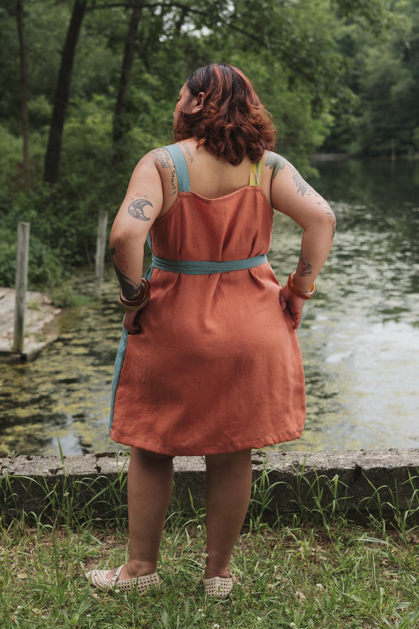 Soleil Dress (Updated) in Tangerine