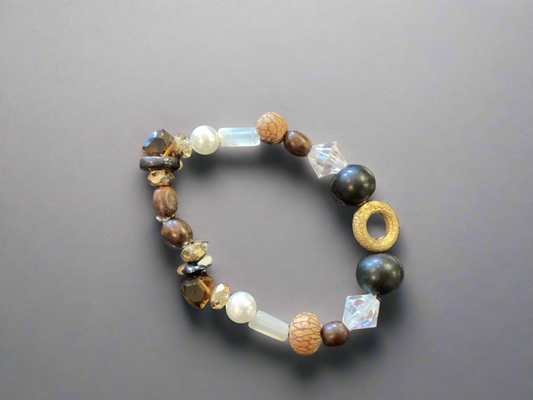 Elegance brass bead bracelet