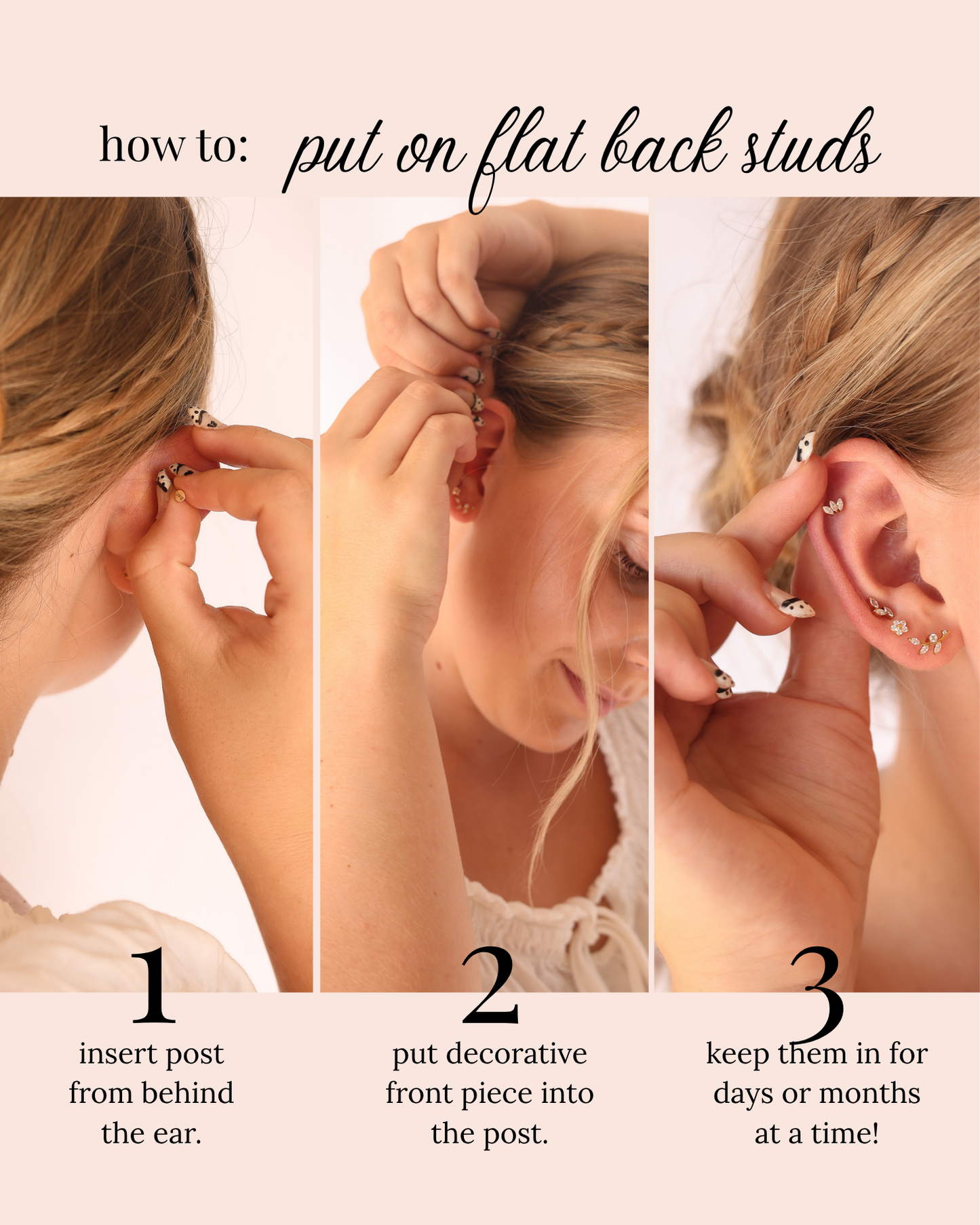 Marquise Flat Back Stud