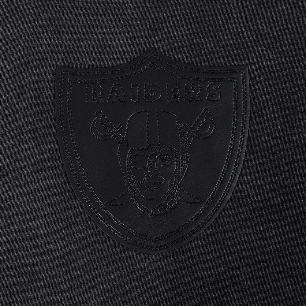 Pro Standard Raiders All-Over Logo Tee - Washed Black