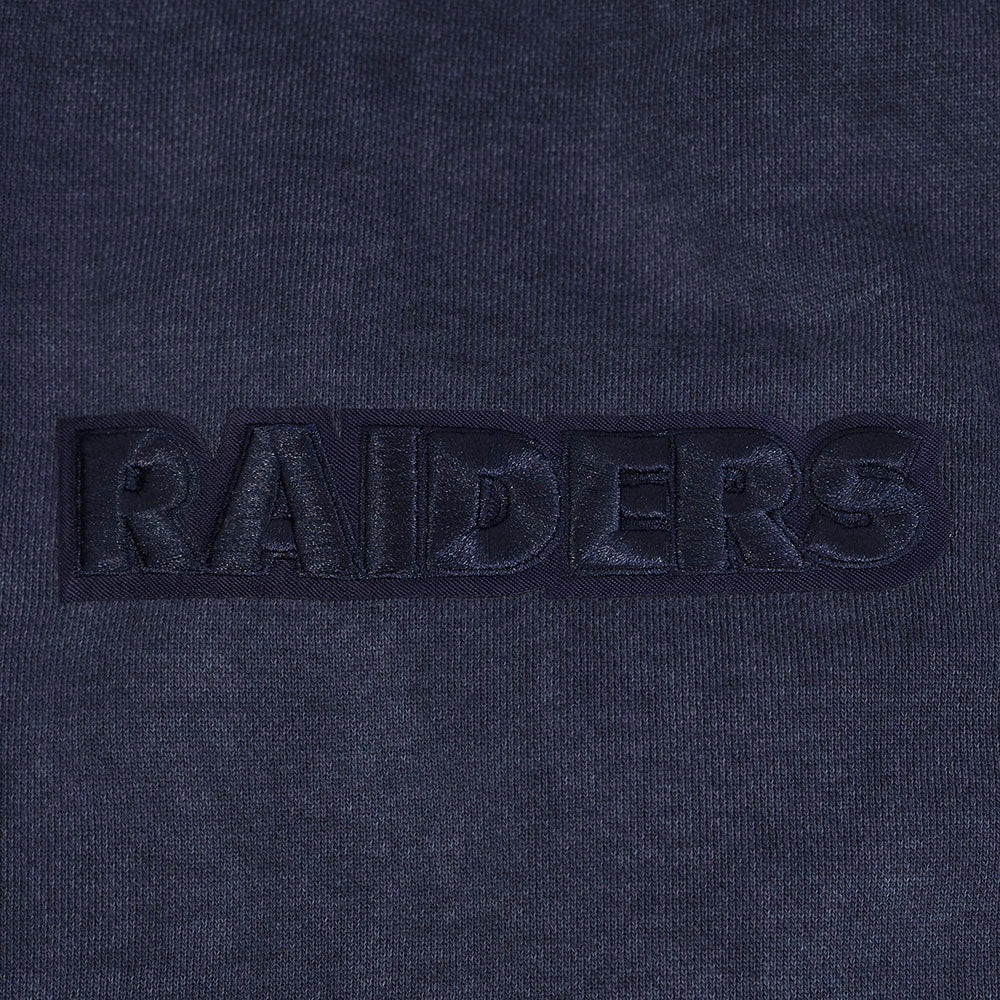Pro Standard Raiders Washed Enzyme Drop Shoulder Hoodie - Navy