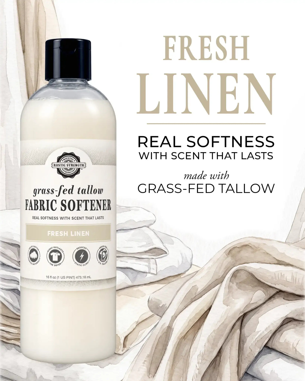 Tallow Fabric Softener | Fresh Linen