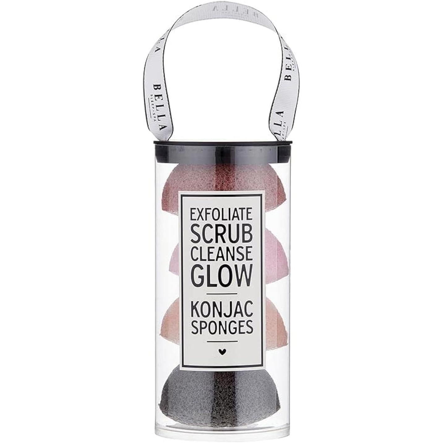 Facial Konjac Sponges in Blush Ash Tube Pack | Giftable Skincare Beauty Kit Set