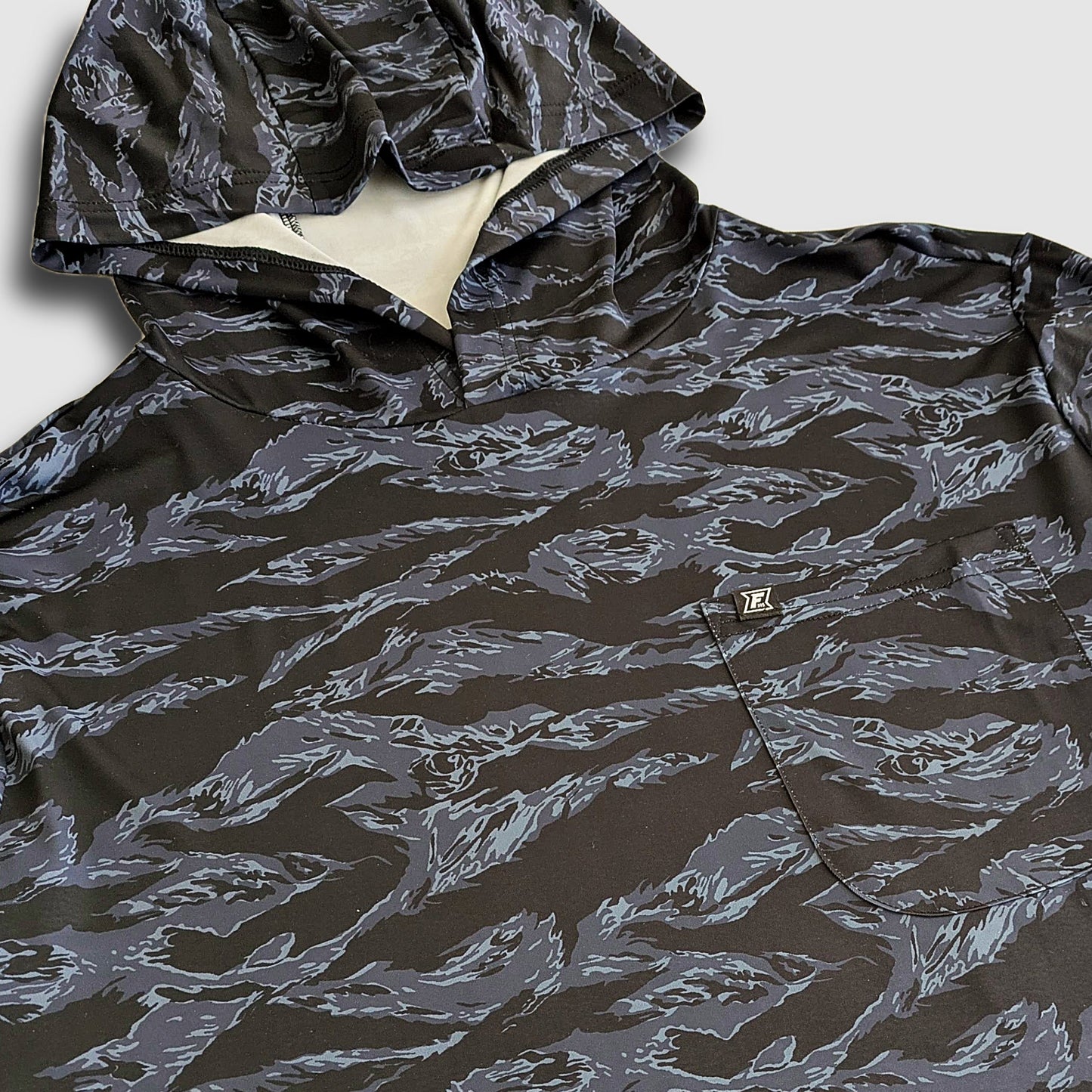 Carson Sun Hoodie - Black Tiger Camo