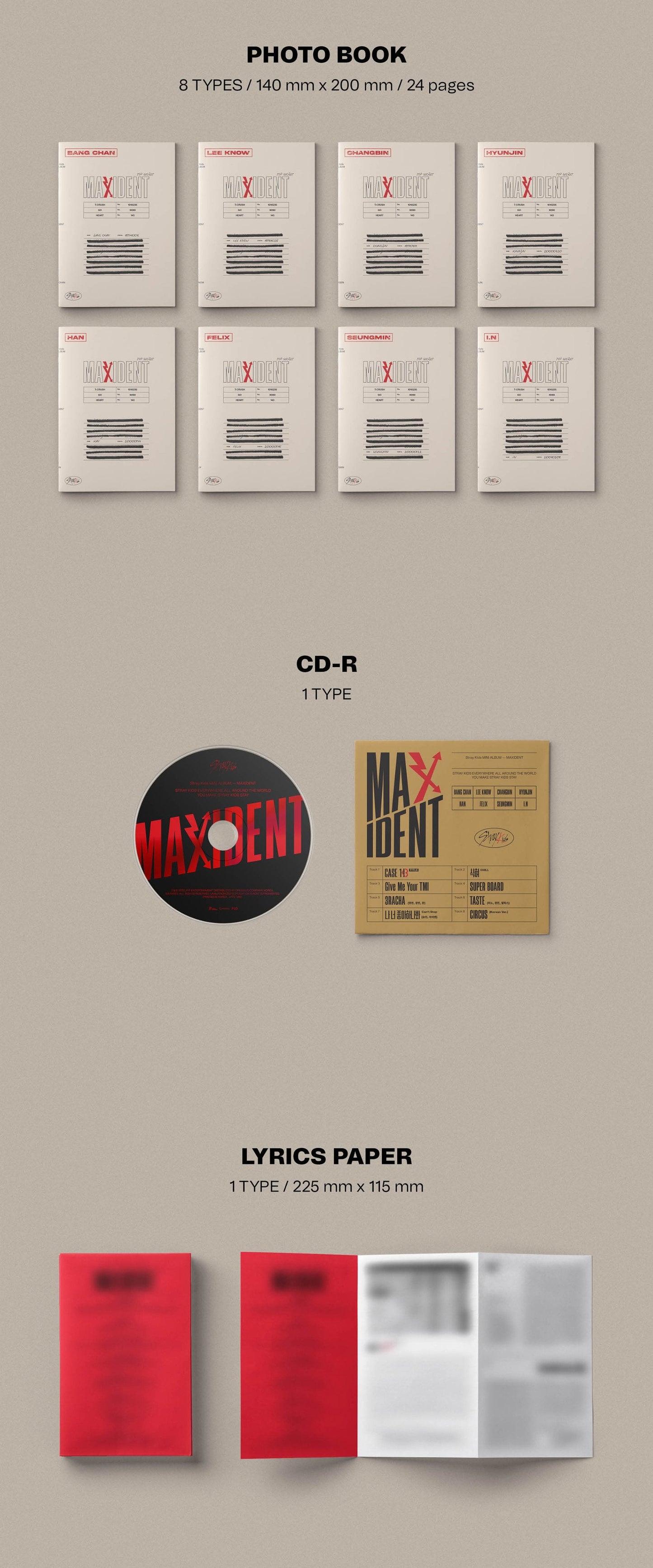 Stray Kids 7th Mini Album - Maxident (Case Version)