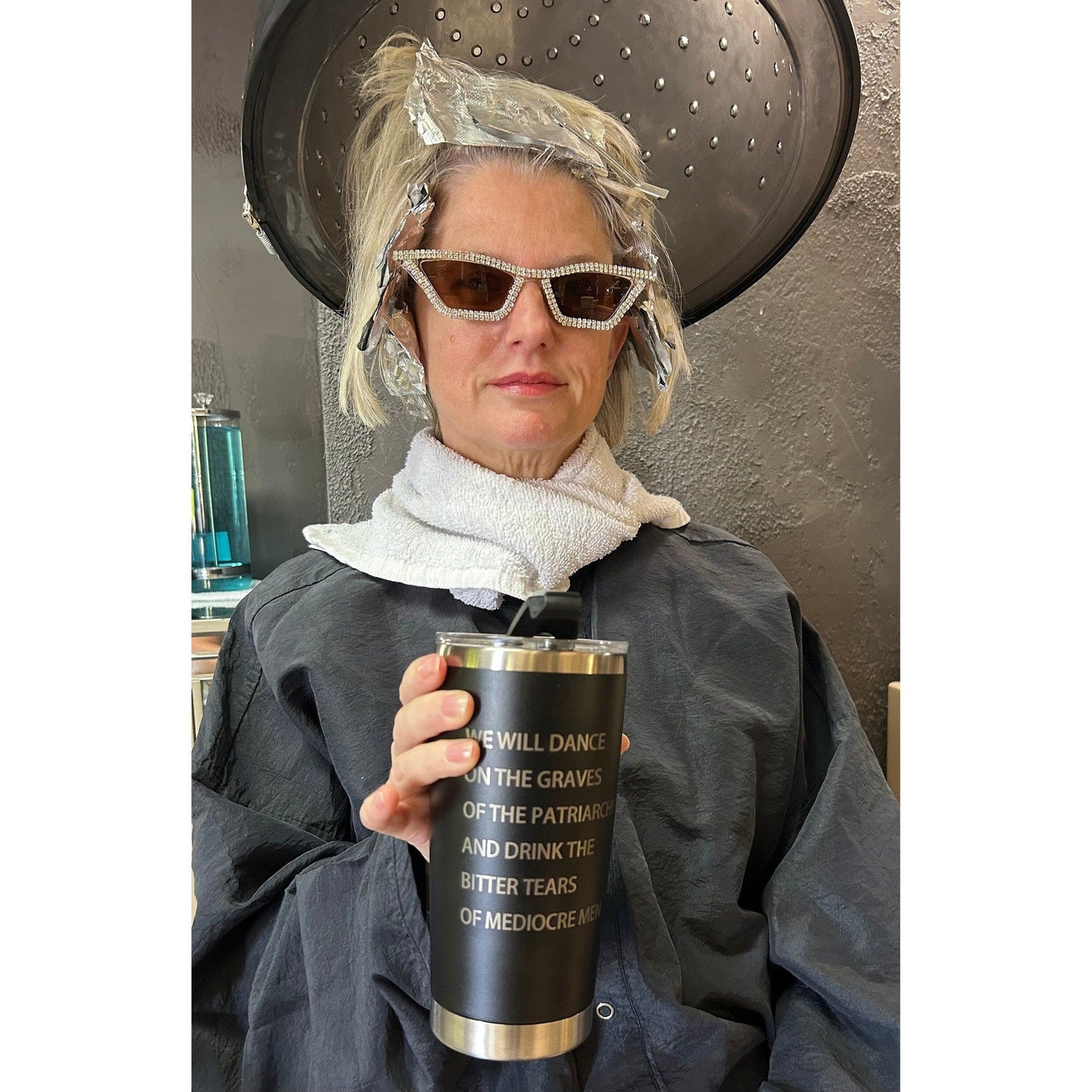 Feminist Goth Tumbler "Dance on the Graves of the Patriarchy" Stainless Steel Hot or Cold