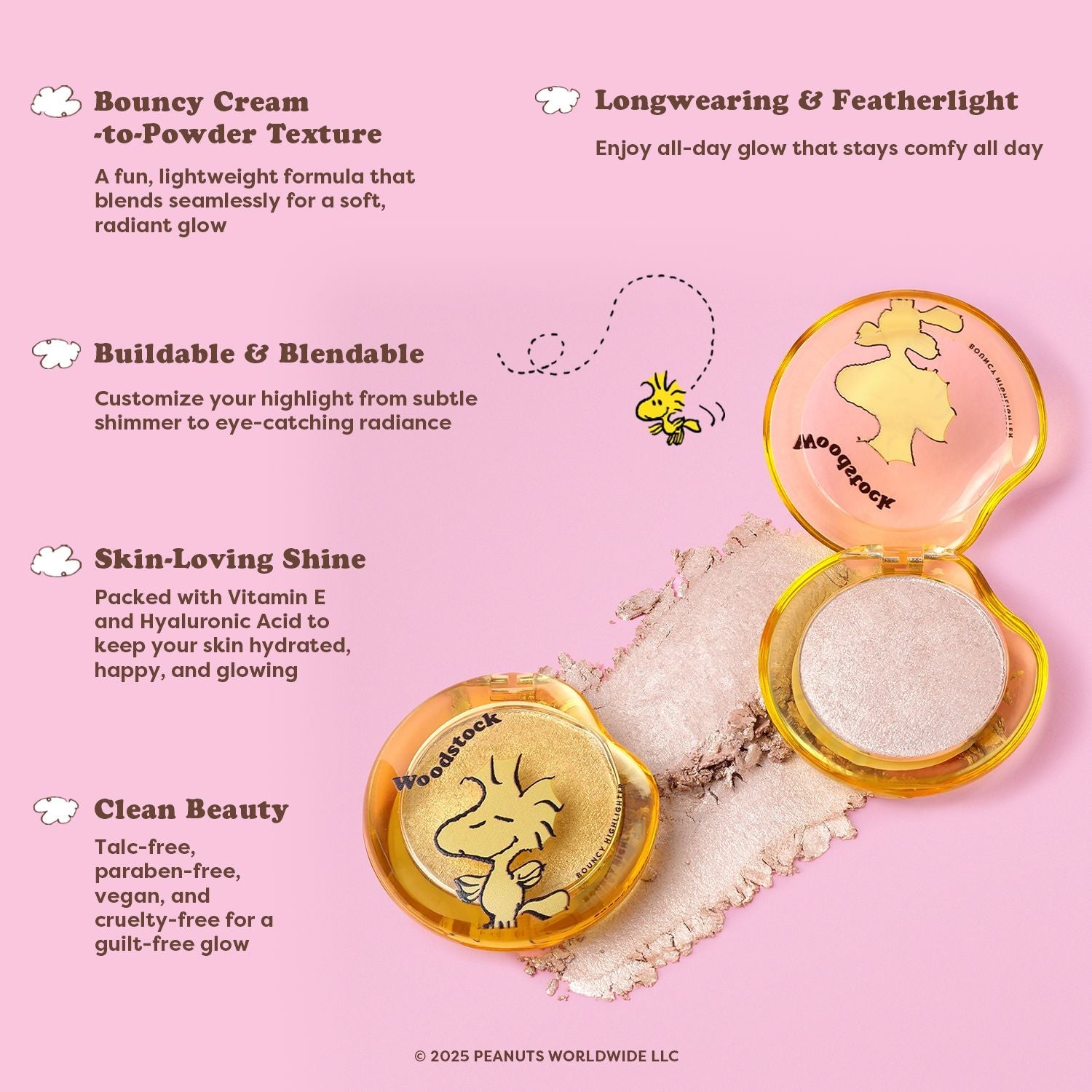 Peanuts 75th | Woodstock Bouncy Highlighter - Osadia Concept Store