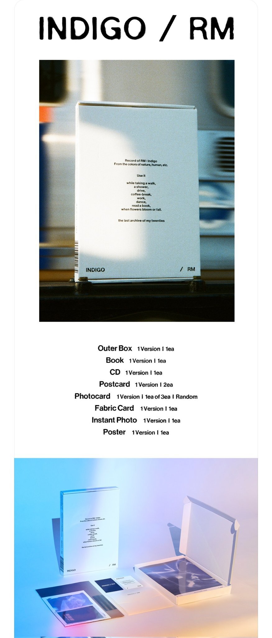 BTS Rm Solo Album - Indigo