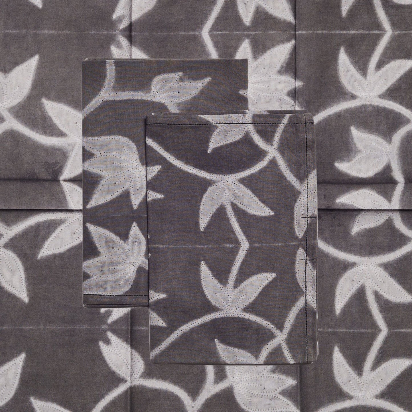 Folio Black Handcrafted Shibori Cotton Table Napkins ( set of 4 )