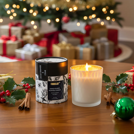 Spiced Orange & Cedar Holiday/Christmas Glow Candle