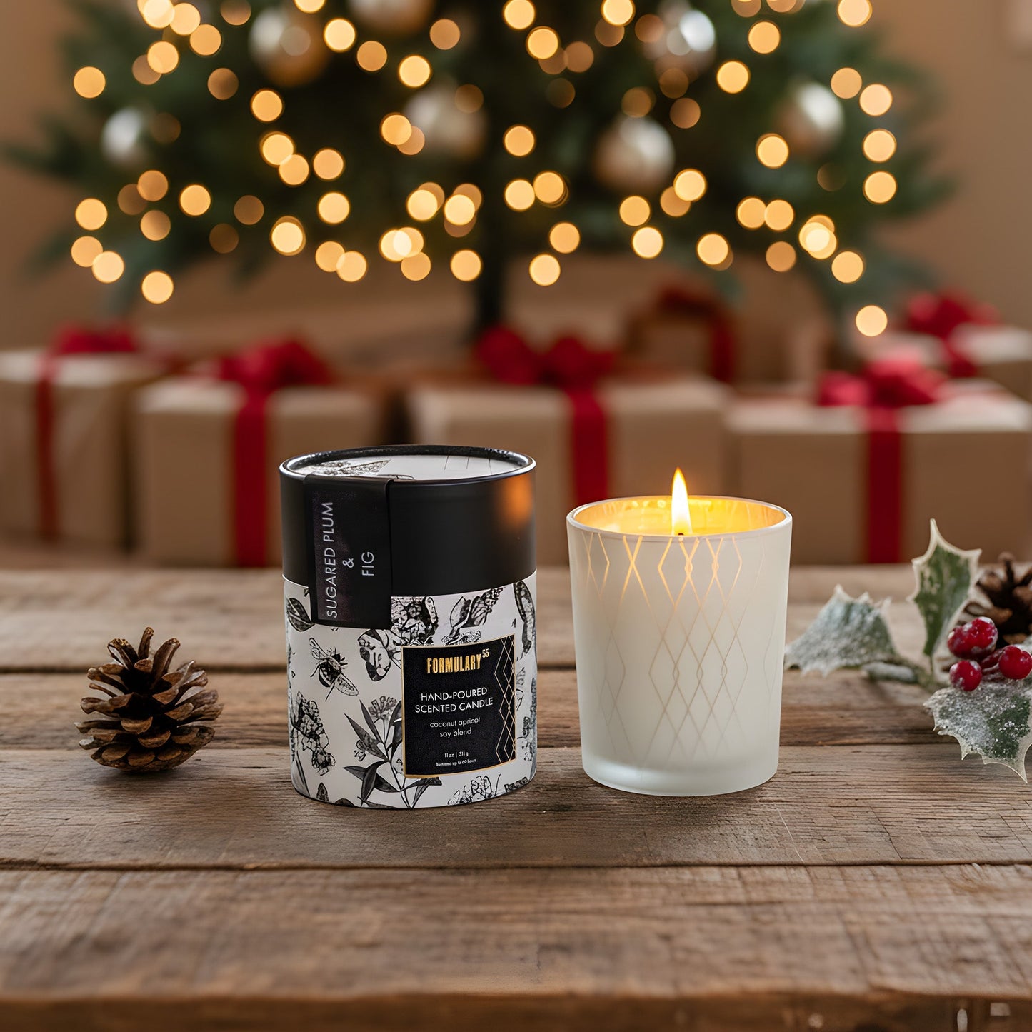Sugared Plum & Fig Holiday/Christmas Glow Candle