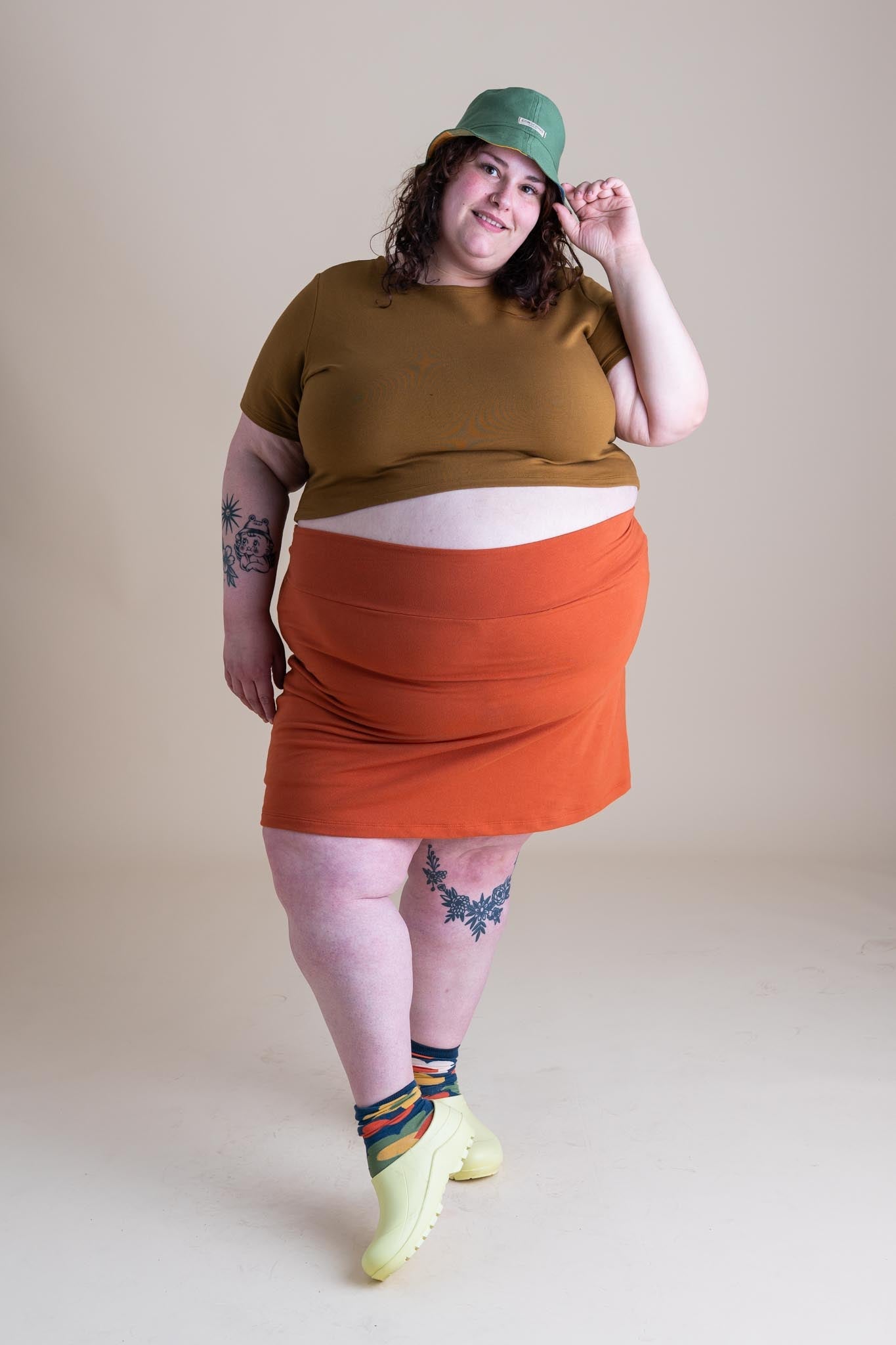 Eden Crop Tee in Almond