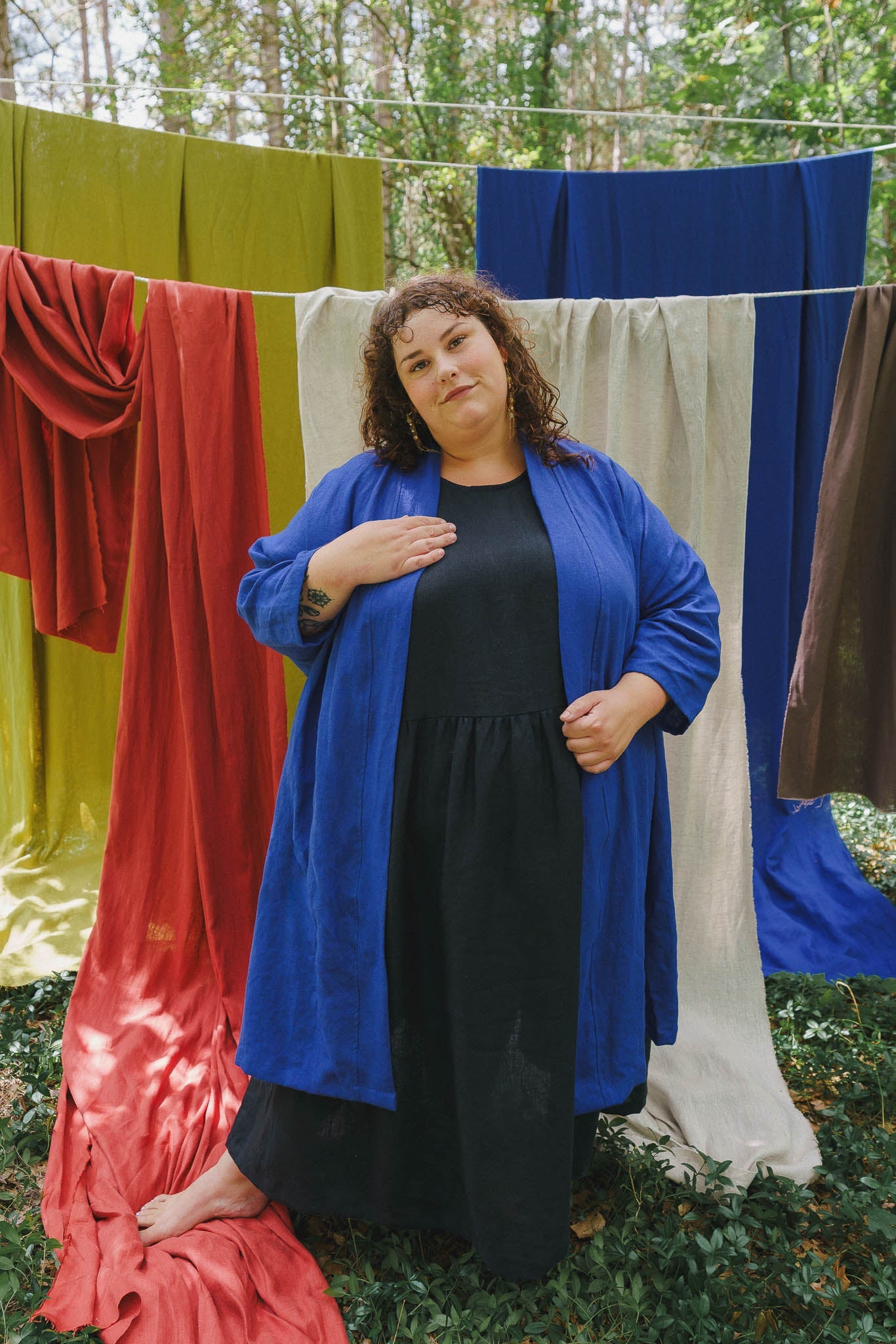 Mariela Duster in Kingfisher Blue
