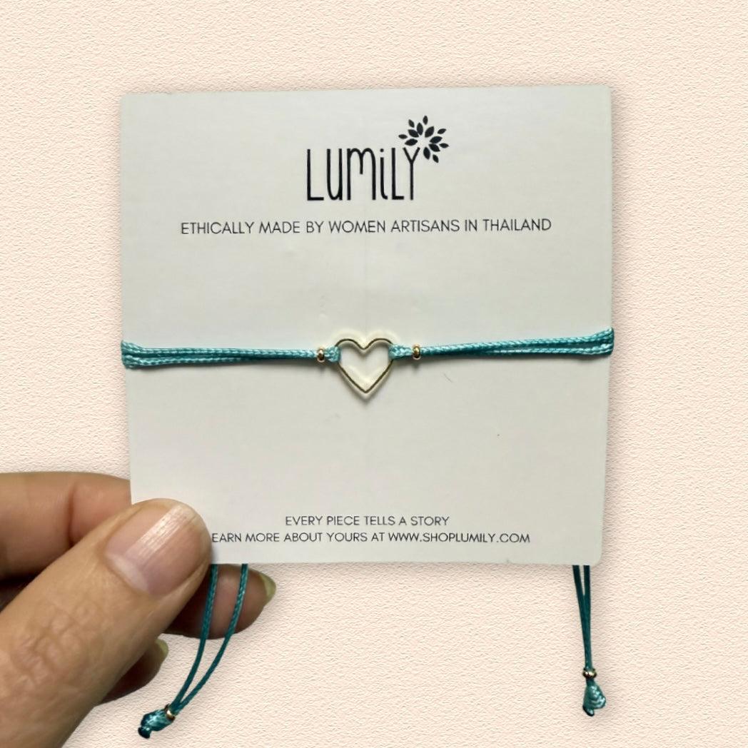 Heartstring Love Non-Tarnish Brass Heart Bracelet - Thailand - Osadia Concept Store