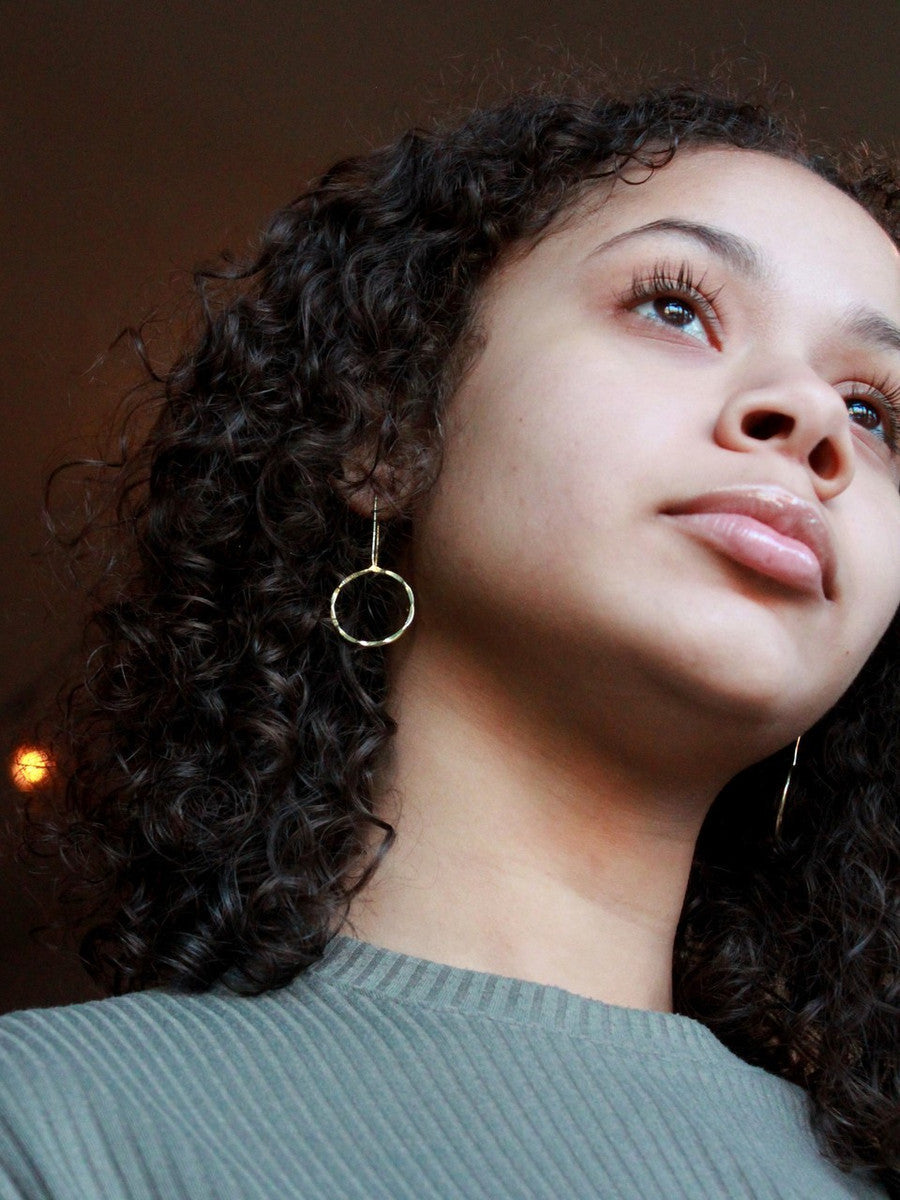 Full Moon Drop Earrings