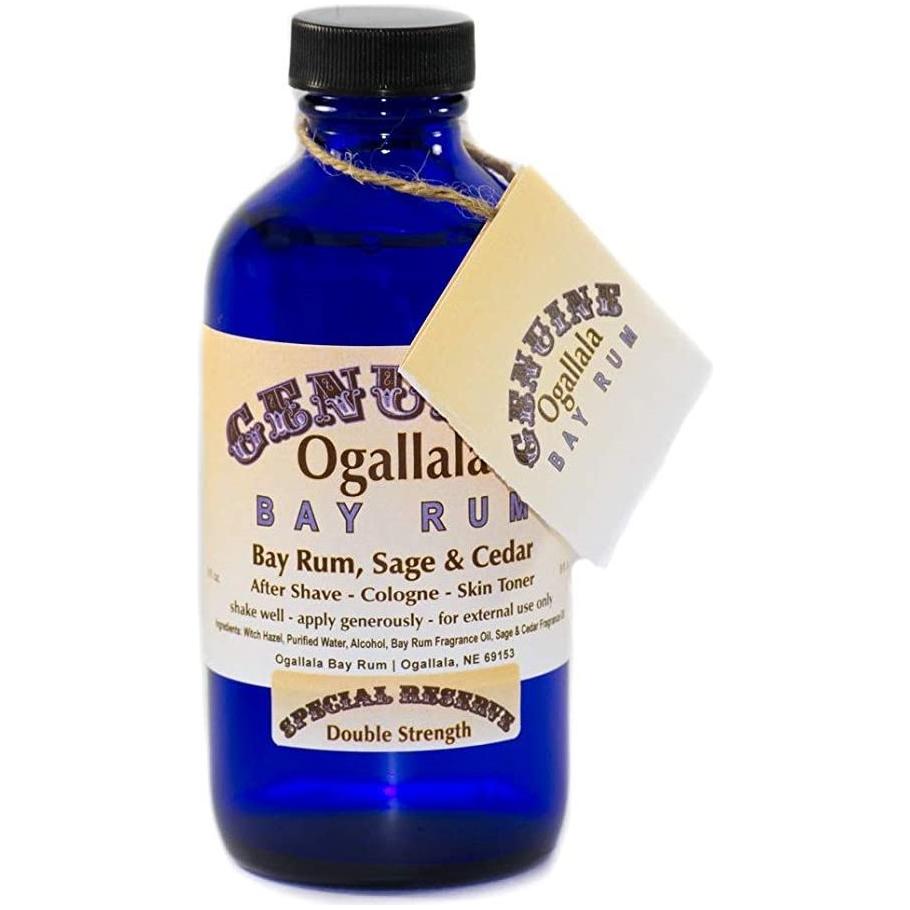 Ogallala Bay Rum, Sage & Cedar Double Strength Pre Shave - After Shave - Skin Toner 8 Oz