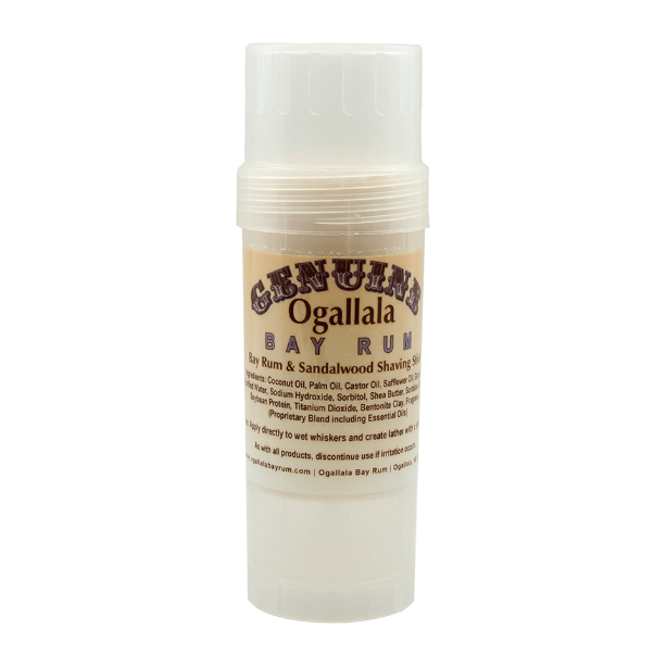 Ogallala Bay Rum & Sandalwood Shaving Stick 2.5 Oz
