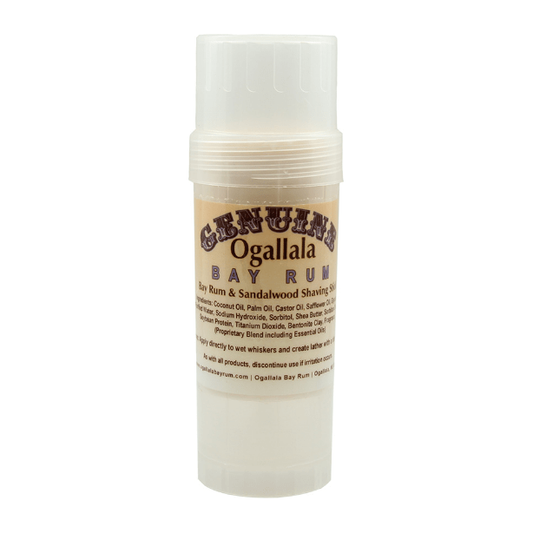 Ogallala Bay Rum & Sandalwood Shaving Stick 2.5 Oz