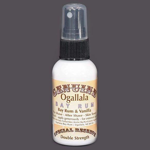 Ogallala Bay Rum & Vanilla Double Strength Pre Shave - After Shave - Skin Toner 2 Oz