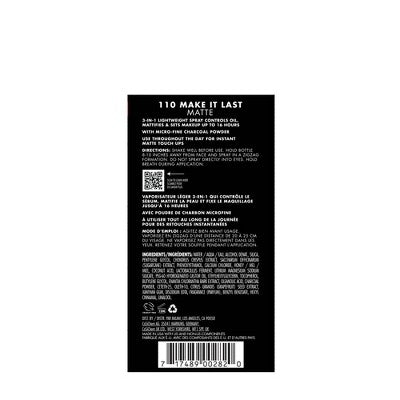 Milani Make It Last Matte Finish Charcoal Setting Spray 6 fl oz - Imperfect Container