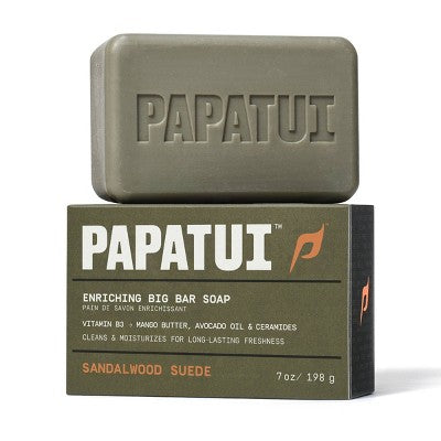 Papatui Enriching Men Bar Soap Sandalwood Suede 7oz - New