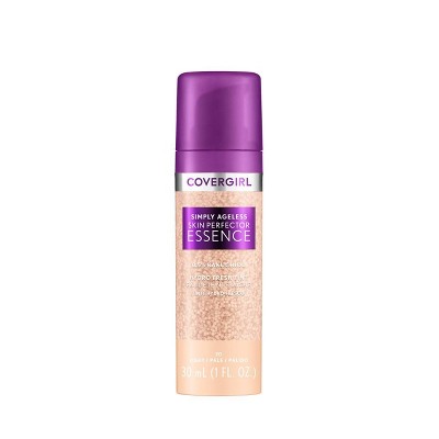 COVERGIRL Simply Ageless Skin Perfector Essence Vegan Foundation 20 Light 1 fl oz - Imperfect Container