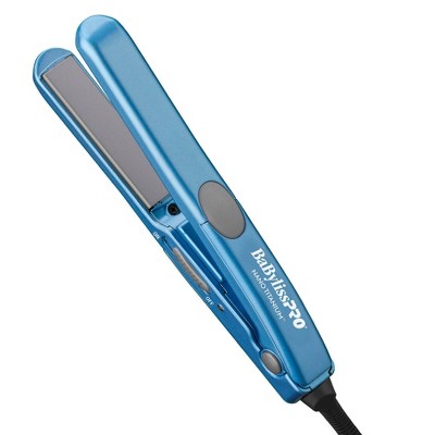 BaBylissPRO Nano Titanium Mini Flat Iron & Pouch Blue - New