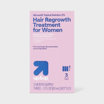Hair Regrowth Treatment for Women EXP 09/2026 2 fl oz each up&up - Imperfect Box