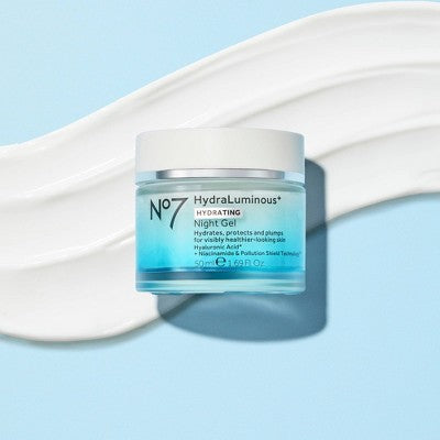 No7 HydraLuminous+ 2% Hyaluronic Acid Night Gel 1.69 fl oz - Imperfect Box