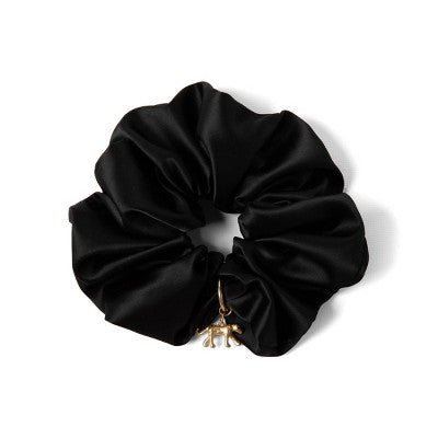 The Hair Edit Charming Ruched Ribbon Satin Scrunchie - Imperfect Box