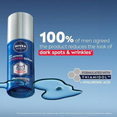NIVEA Men Age Defense Advanced Face Serum 1.0 fl oz - Imperfect Box