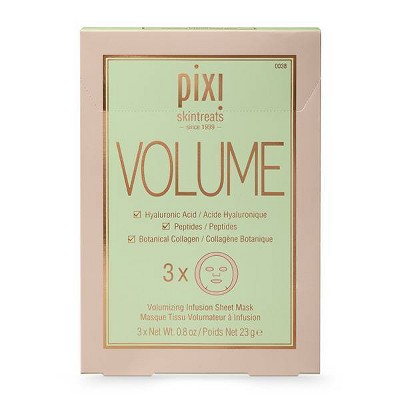 Pixi by Petra VOLUME Collagen Boost Volumizing Face Sheet Mask 3ct 0.8oz - Imperfect Box