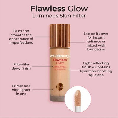 MCoBeauty Flawless Glow Luminous Skin Filter 3 1.01 fl oz - Imperfect Container