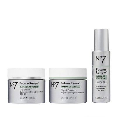 No7 Future Renew Damage Reversal Skincare System Kit 3ct - Imperfect Box