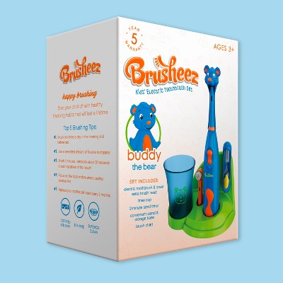 Brusheez Buddy the Bear Children's Electric Kids Toothbrush Set - Imperfect Box