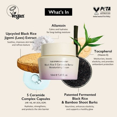 haruharu wonder Black Rice 5 Ceramide Barrier Moisturizing Cream 1.69 fl oz - Imperfect Box