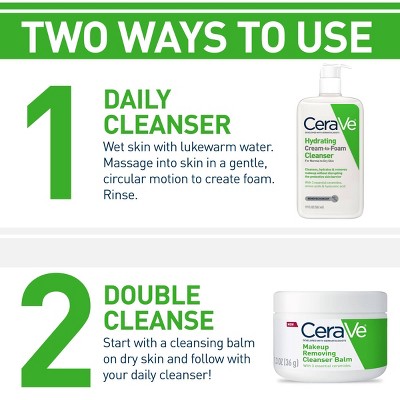 CeraVe Hydrating Cream-to-Foam Face Wash with Hyaluronic Acid 16 fl oz - Small Amount Missing