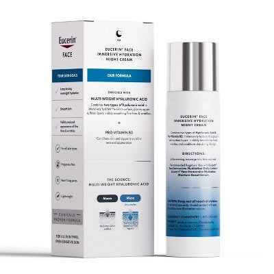 Eucerin Immersive Hydration Face Night Cream 2.5oz - Missing Box