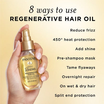 Pantene Miracle Rescue Regenerative Hair Oil 2.0 fl oz - Imperfect Container
