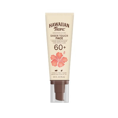 Hawaiian Tropic Sheer Touch Face Lotion Sunscreen SPF 60+ 2.5 fl oz - New