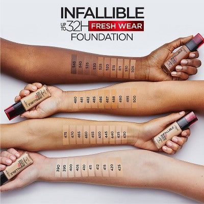 L'Oreal Paris Infallible 32HR Fresh Wear Foundation SPF 25 430 Ivory Buff 1 fl oz - New